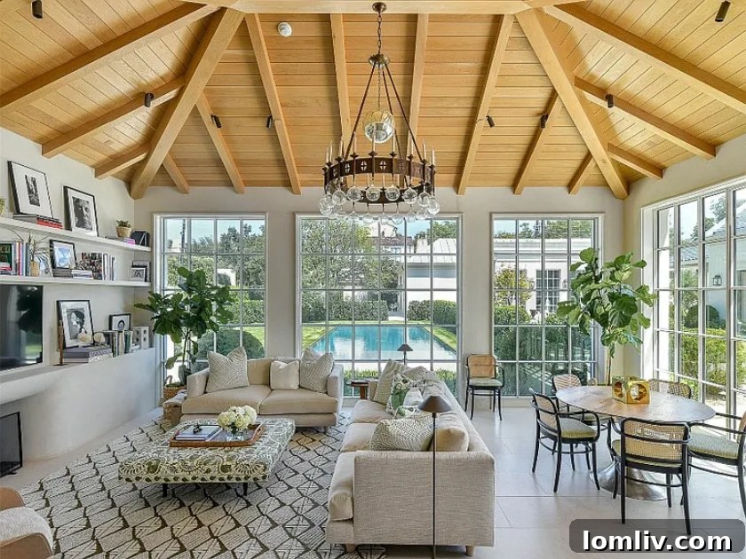 Another exterior shot of 3616 Crescent Avenue, emphasizing the grandeur and meticulously designed landscape.