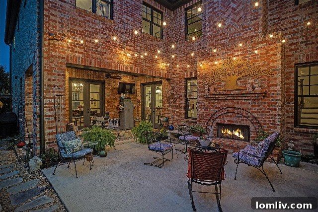 Secluded interior patio at 4736 Dexter, perfect for intimate gatherings