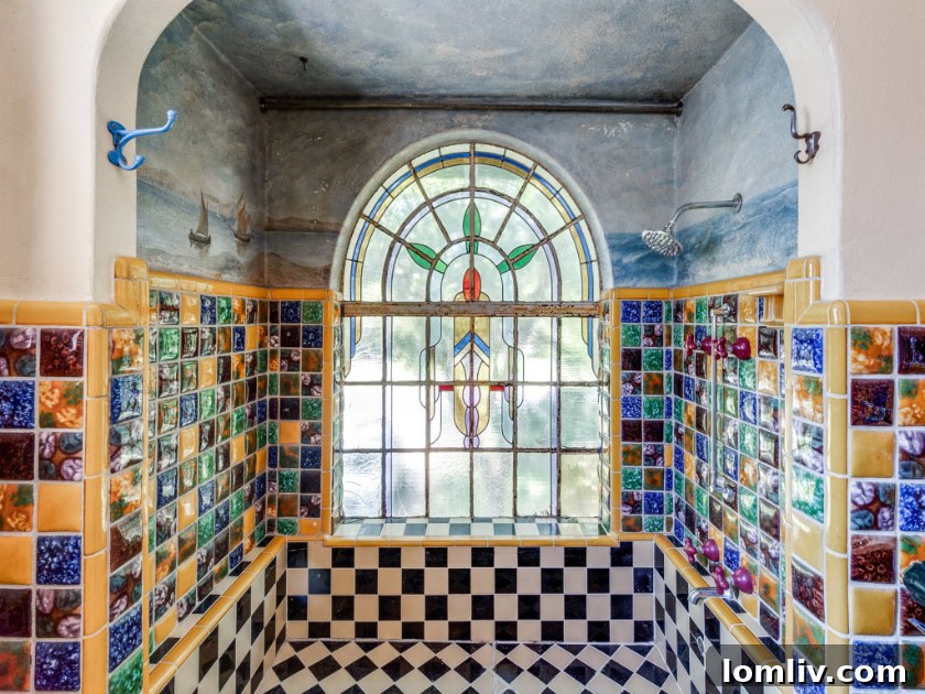 Architectural details of the Hutsell home