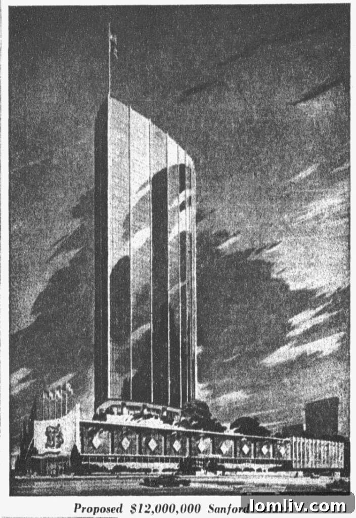 Rendering of the proposed Sanford Center