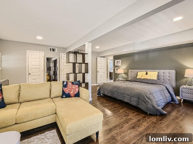 Ridgmar's Split-Level Home: The Enduring Appeal of Smart Design 8 Spacious primary suite, formerly the garage.