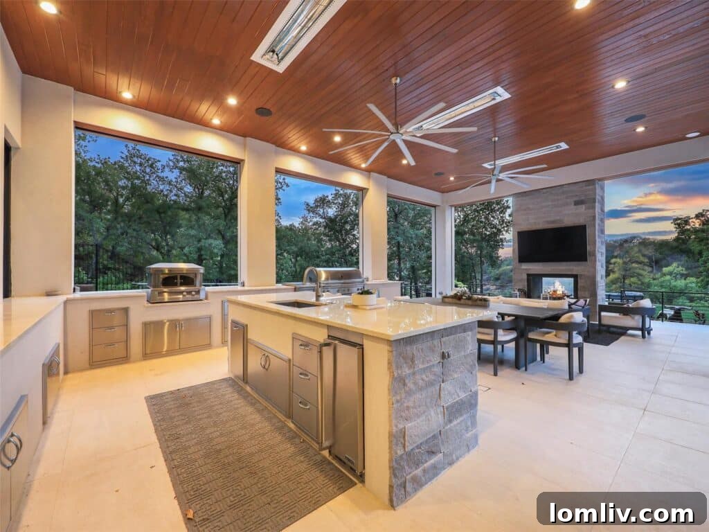 Stylish Dining Area with Panoramic Lake Grapevine Views