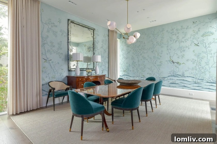 Grand entrance of a European soft contemporary luxury home