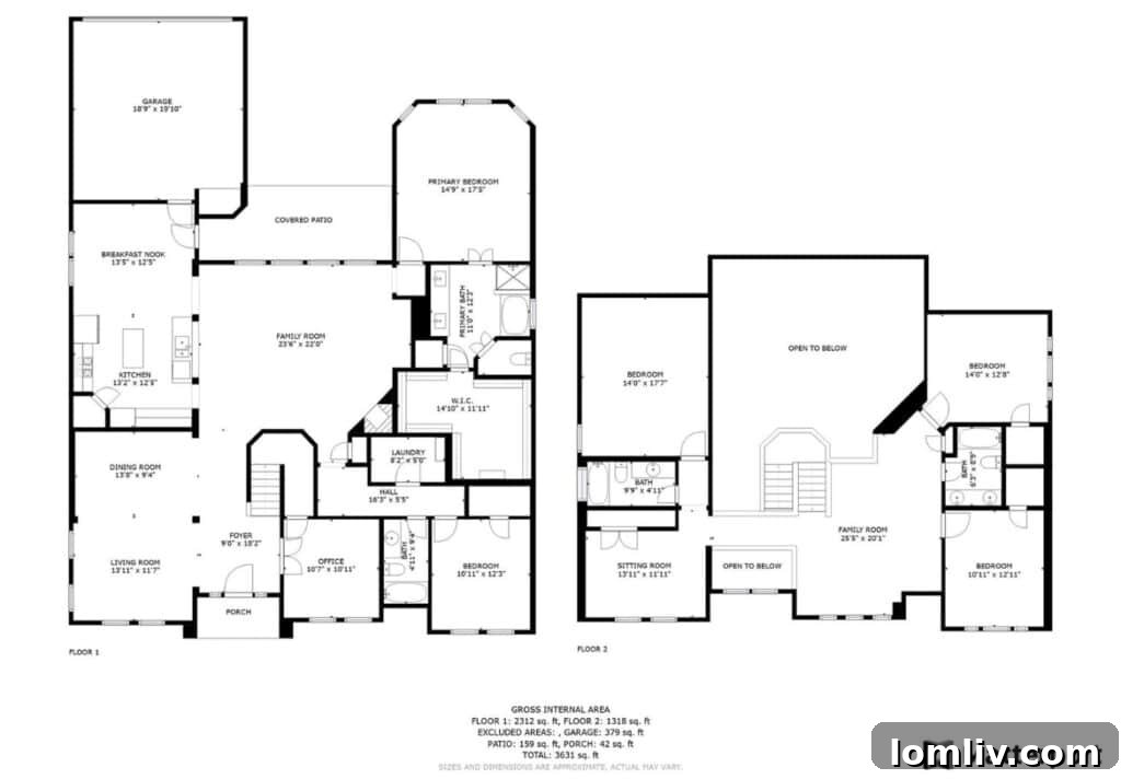 Floor plan illustration for 3820 Clearwater Court, demonstrating multiple bedrooms.