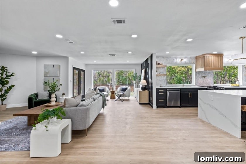 Modern Open-Concept Living and Dining Area