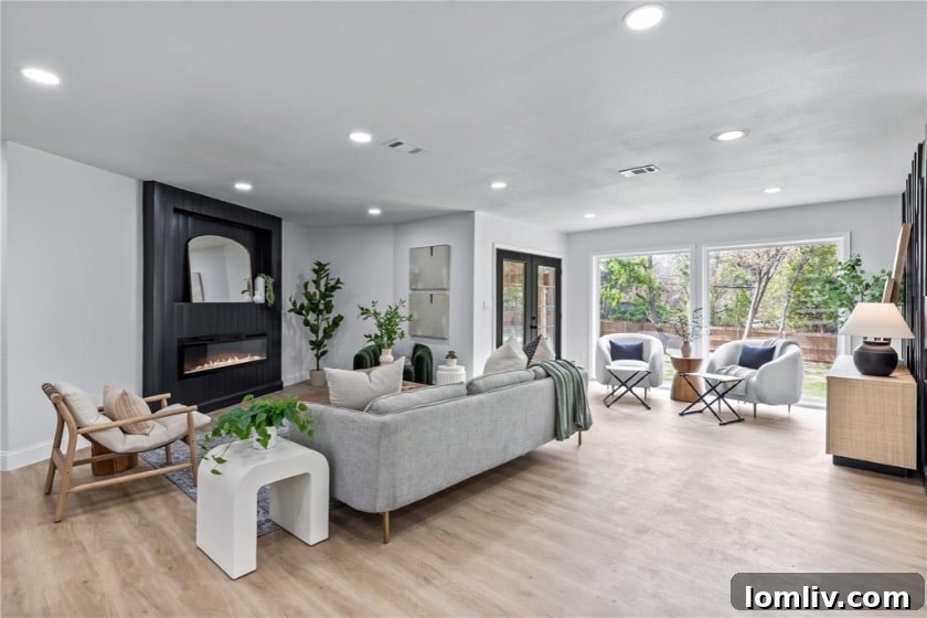 Contemporary Kitchen with Black Stainless Steel Appliances