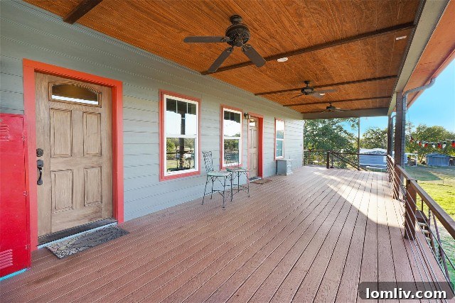 Lone Camp General Store: Your Ultimate Live, Work, Play, Community Lifestyle 9 Spacious balcony/porch perfect for enjoying Texas sunsets