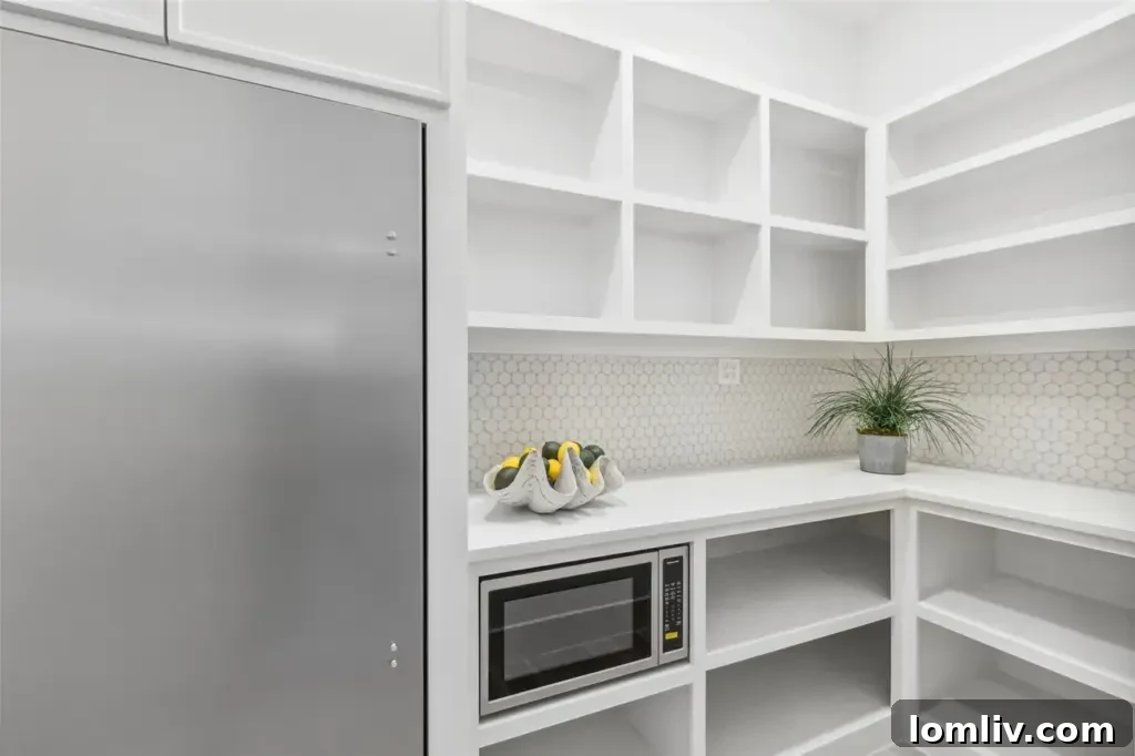 A view of the bright and open living area, seamlessly connecting to the gourmet kitchen and dining spaces.