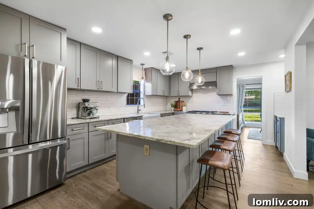 Tastefully decorated modern living room