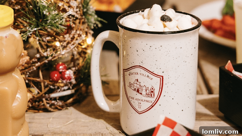 Cozy yurts and festive decor at The Adolphus Hotel Winter Village Ski Lodge.
