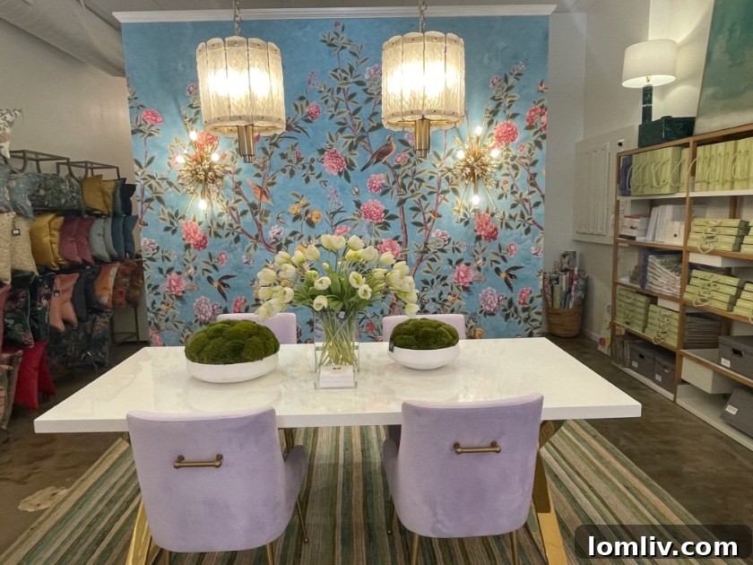 Interior view of Talulah & Hess, showcasing various luxury gifts and home furnishings