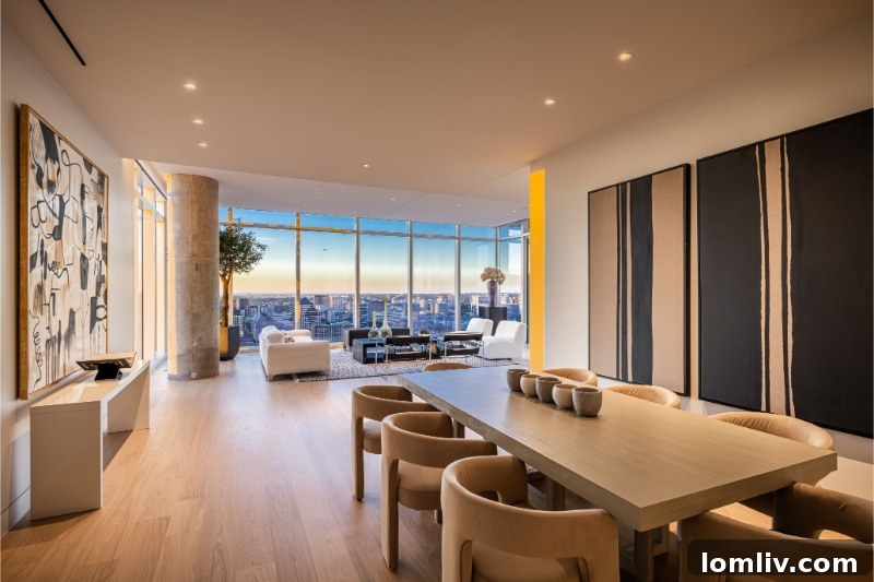 Sophisticated dining area in Residence 2201.