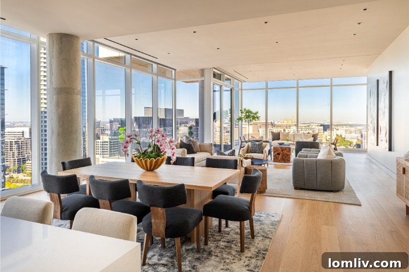 Warm and inviting living area in Residence 2202.