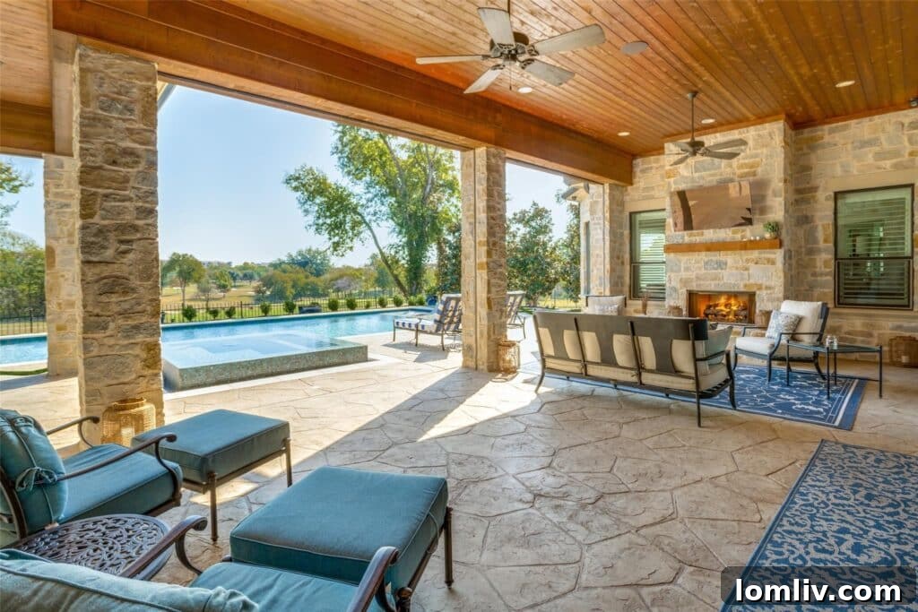 Şömineli Kapalı Açık Yaşam Alanı