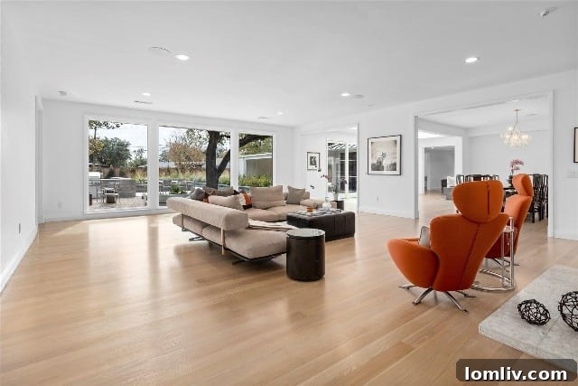 Floor-to-ceiling windows offering stunning views and natural light.