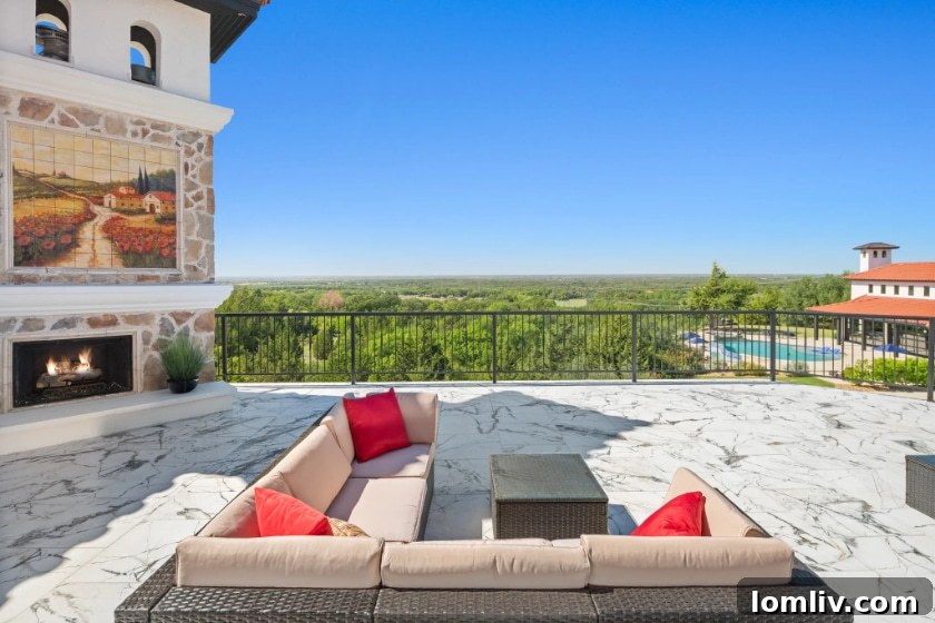 Balcony view of Texas sunset
