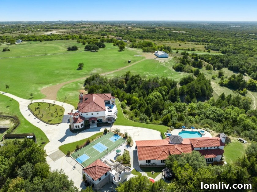 Panoramic view of the Decatur luxury estate