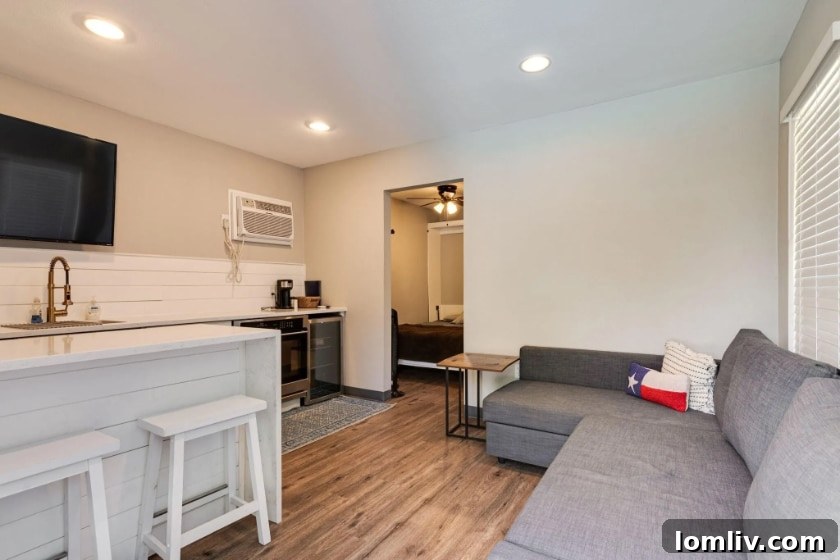 Comfortable interior of the guest house