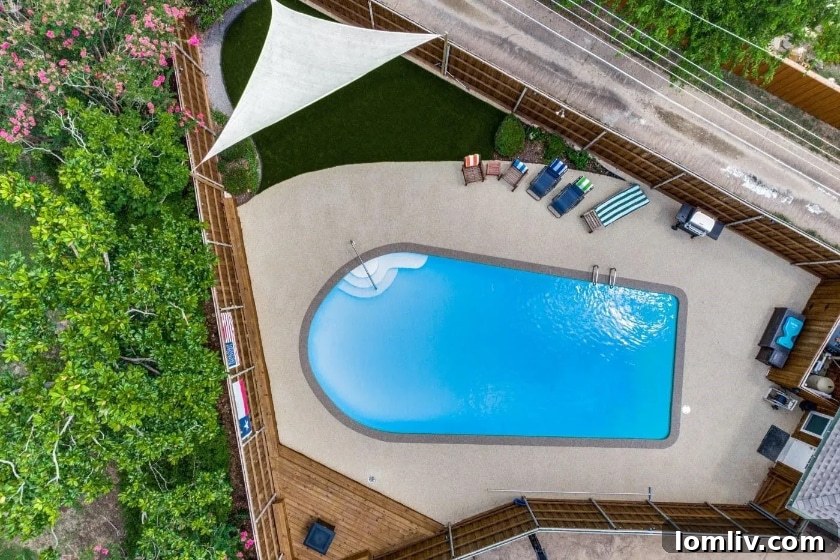 Exterior of the guest house at the Dallas property