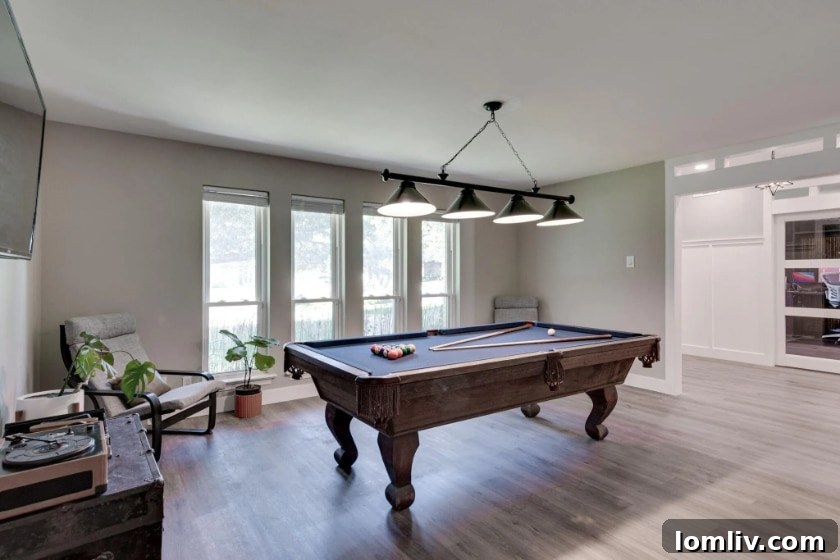 Inviting backyard with a pristine swimming pool