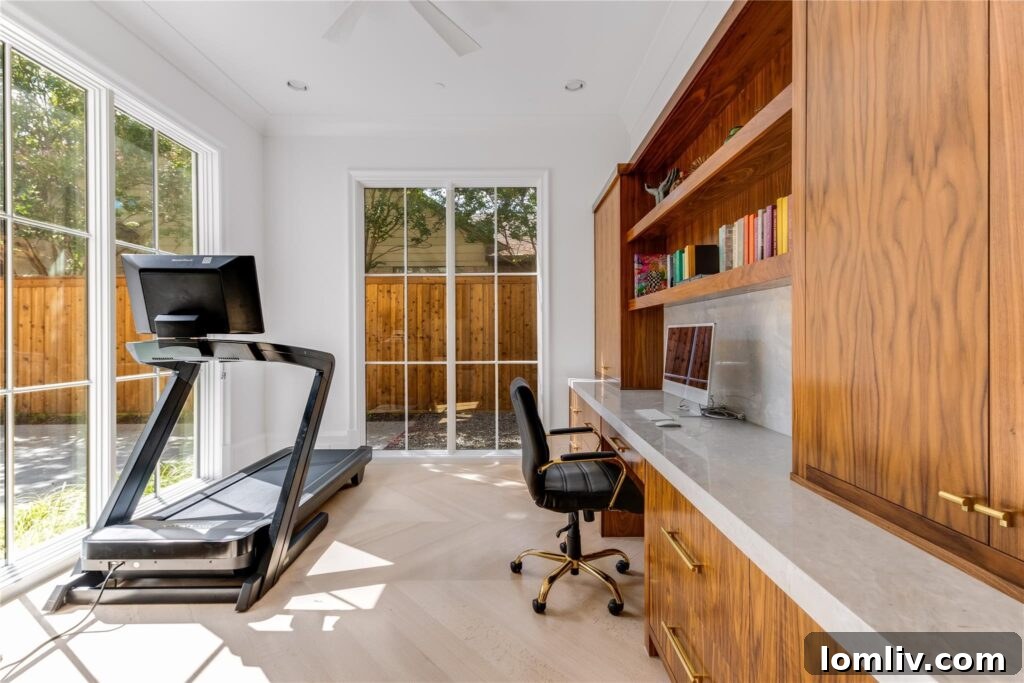 Elegant dual vanity in the primary bathroom with designer finishes