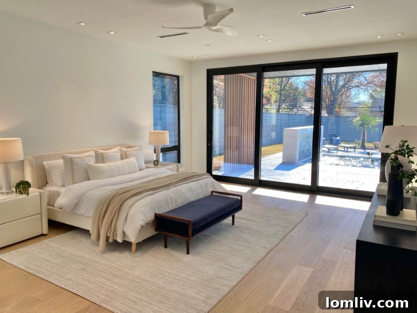 Expansive outdoor living area with contemporary design