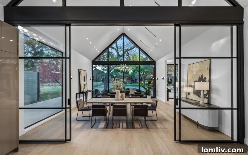 Modern interior design with sleek lines