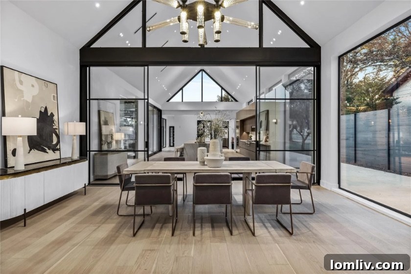 Contemporary kitchen with island and high-end finishes