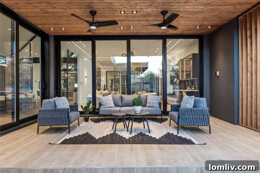 Spacious bedroom with contemporary design elements