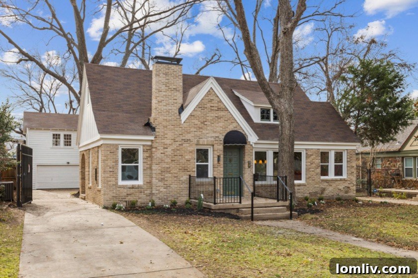 Black Paint and an Arch: The Magic Behind This M Streets Makeover 3 Elegant M Streets Tudor home exterior after renovation