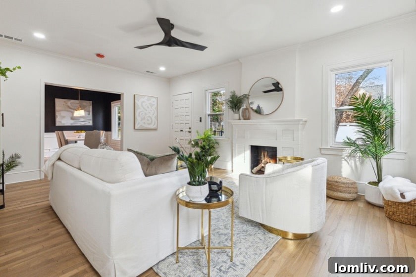 Black Paint and an Arch: The Magic Behind This M Streets Makeover 4 Side view of the beautifully restored Dallas Tudor house