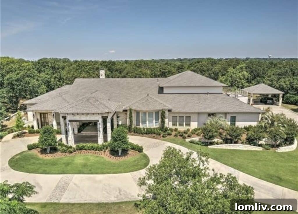 View of a quiet residential street in Colleyville