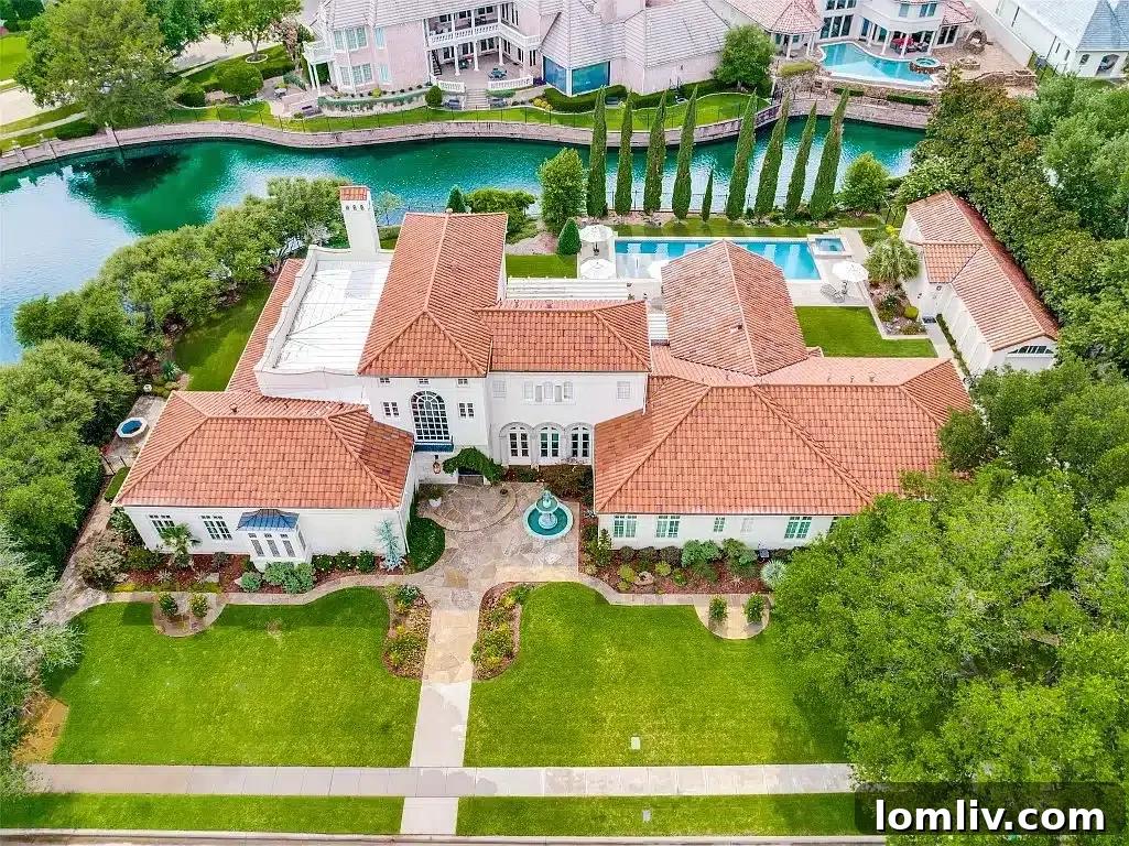 Spanish Revival estate in Colleyville, designed by J. Wilson Fuqua, built 1995, updated 2020