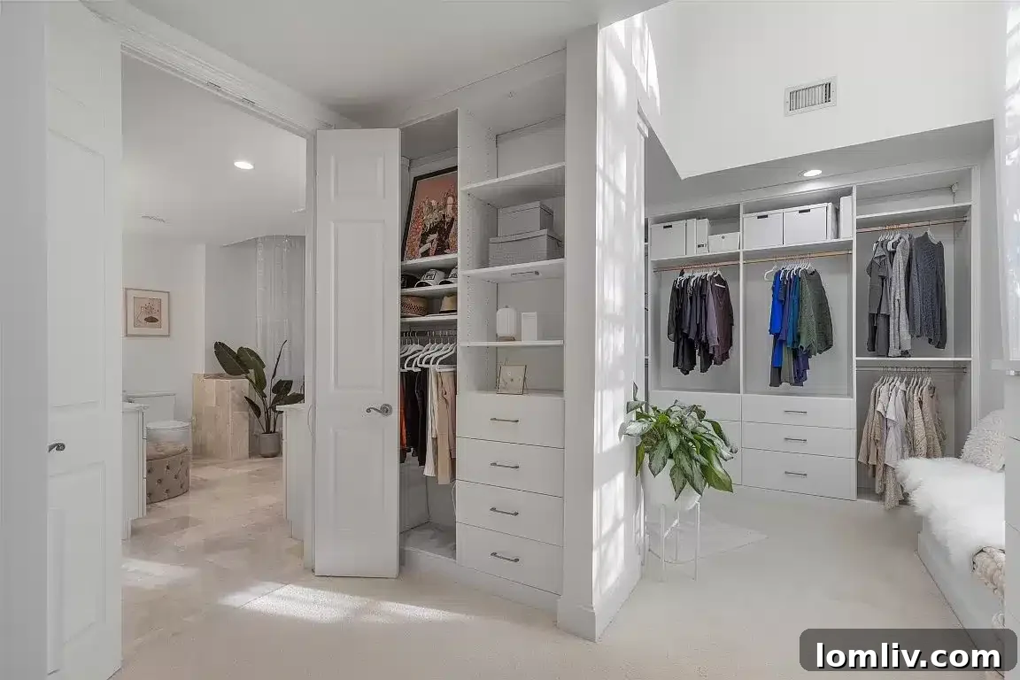 Hers closet, spacious and elegant design, Westover Hills estate