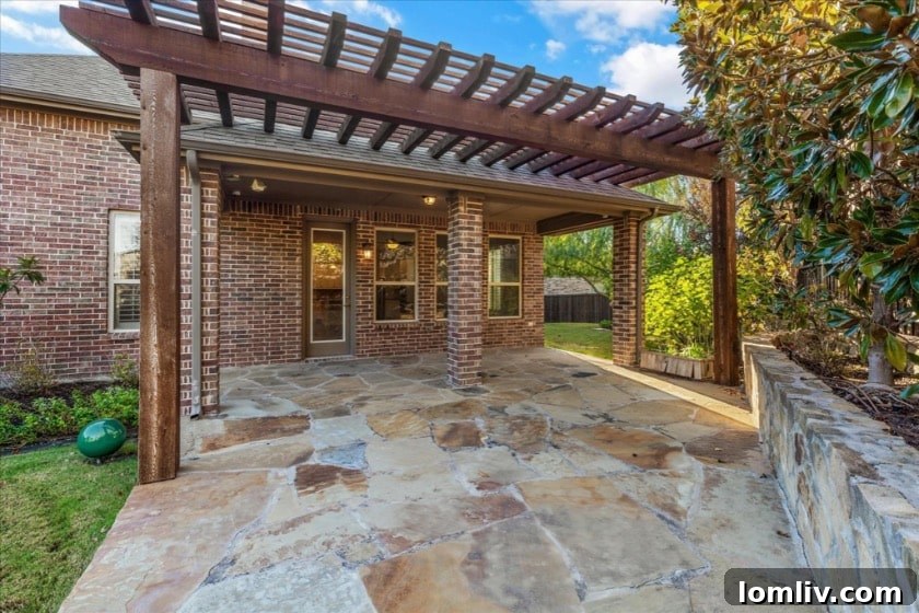 Expansive and private backyard situated on a desirable cul-de-sac lot, offering ample green space for relaxation and recreation