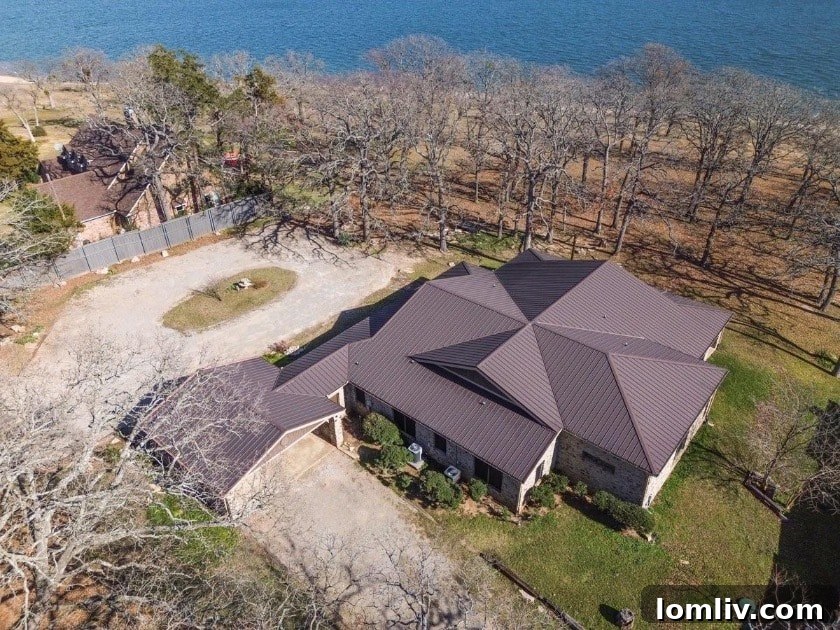 A stunning Lake Texoma sunset reflecting on the water, highlighting the tranquil beauty of the lake.