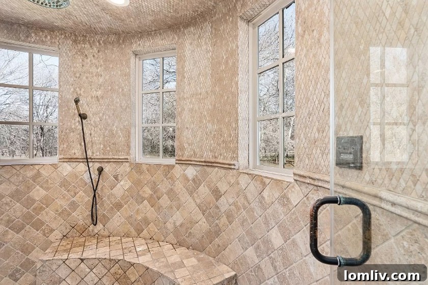 Cozy bedroom with ample natural light and elegant furnishings