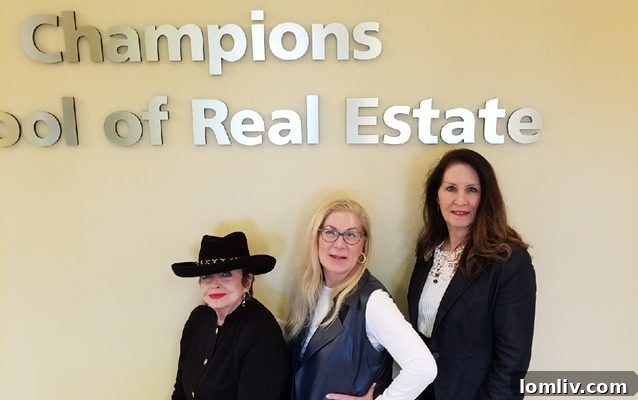 Kelly Logsdon Rush, Candy, and Champion’s Linda Chase discussing real estate investment strategies.