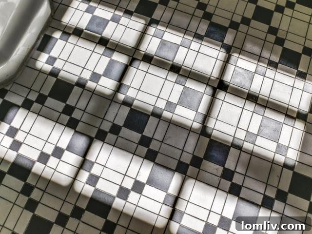 Hollywood Heights: Where Colonial Grandeur Meets Drunk Brick Whimsy 18 Stunning original tile floors, reflecting the home's vintage elegance