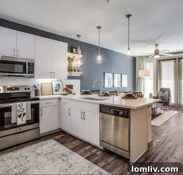 Another view of the elegant interior at Alamo Manhattan’s Victor Prosper apartment complex