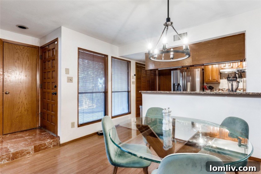 View showcasing the architectural angles and design details of the home's interior