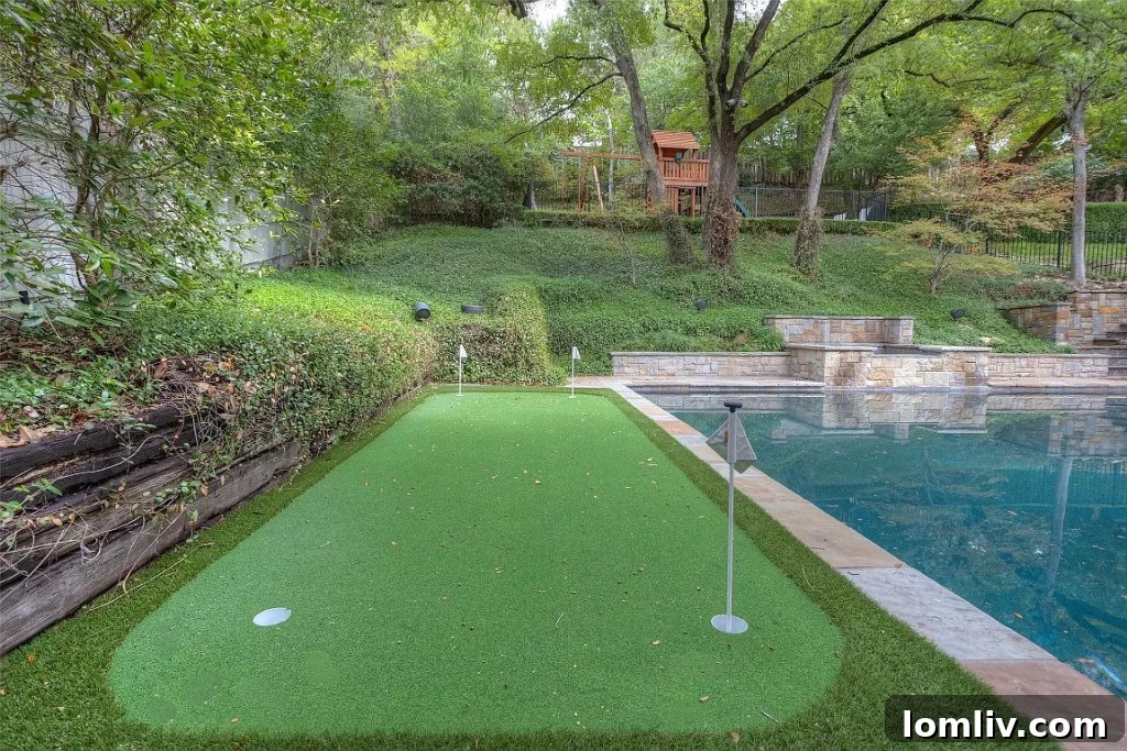 Westover Hills Backyard with Swimming Pool and Putting Green