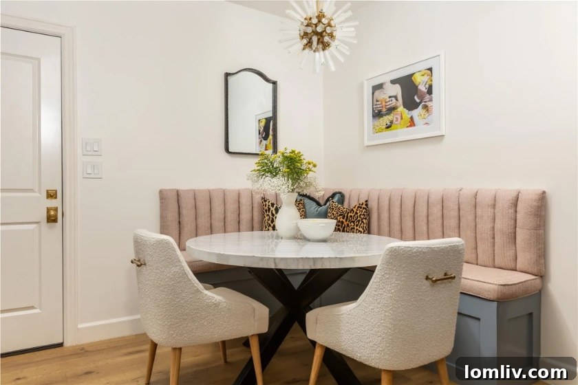 Spacious kitchen island with seating, a focal point for entertaining in the renovated Ranch