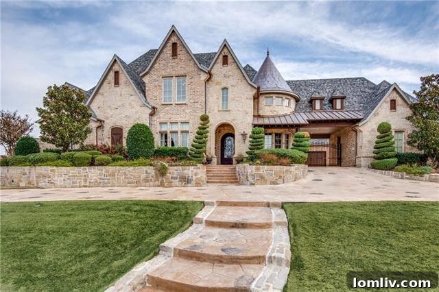 Grand foyer with rich hardwood flooring and elegant staircase in a Castle Hills luxury home