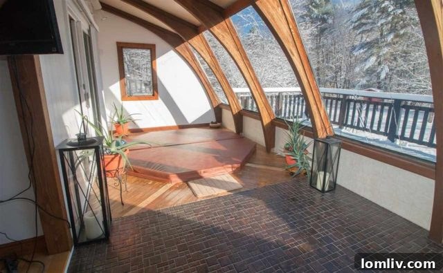 Outdoor patio or deck area of the historically inspired Hollis, NH home.