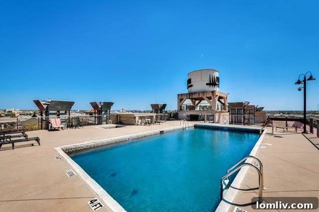 Luxurious Covered Seating Area on Dallas Loft Rooftop