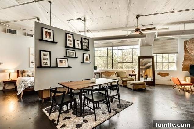 Open Concept Kitchen and Living in Farmers Market Loft