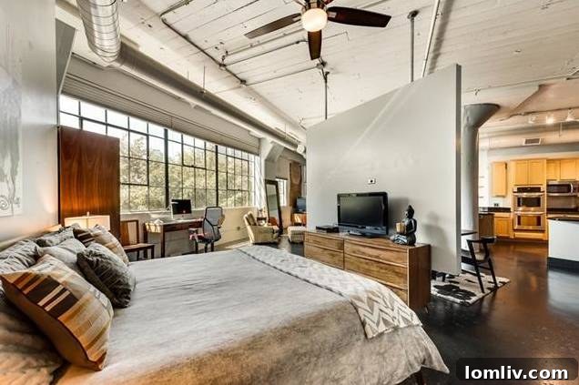 Modern Appliances and Open Shelving in Dallas Loft Kitchen