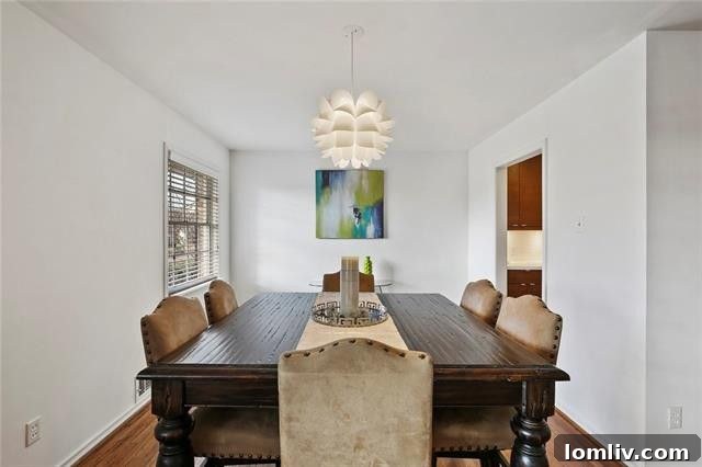 Modern vanity with dual sinks in master bathroom