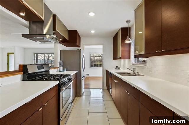 Front exterior with updated porch pillars and landscaping